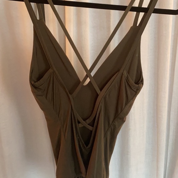 Strappy Hunter Green Bodysuit - Picture 3 of 4